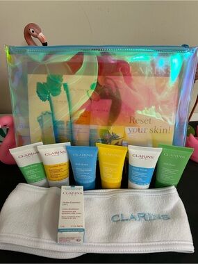 Clarins Multi-Color Travel Cleansers Set - Green Blue Yellow White